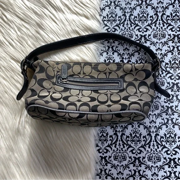 Coach : VINTAGE : Y2K monogram ‘demi’ mini baguette shoulder bag handbag - Picture 2 of 10